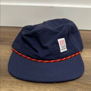 Topo Designs Dark Blue Hat with Red Accent